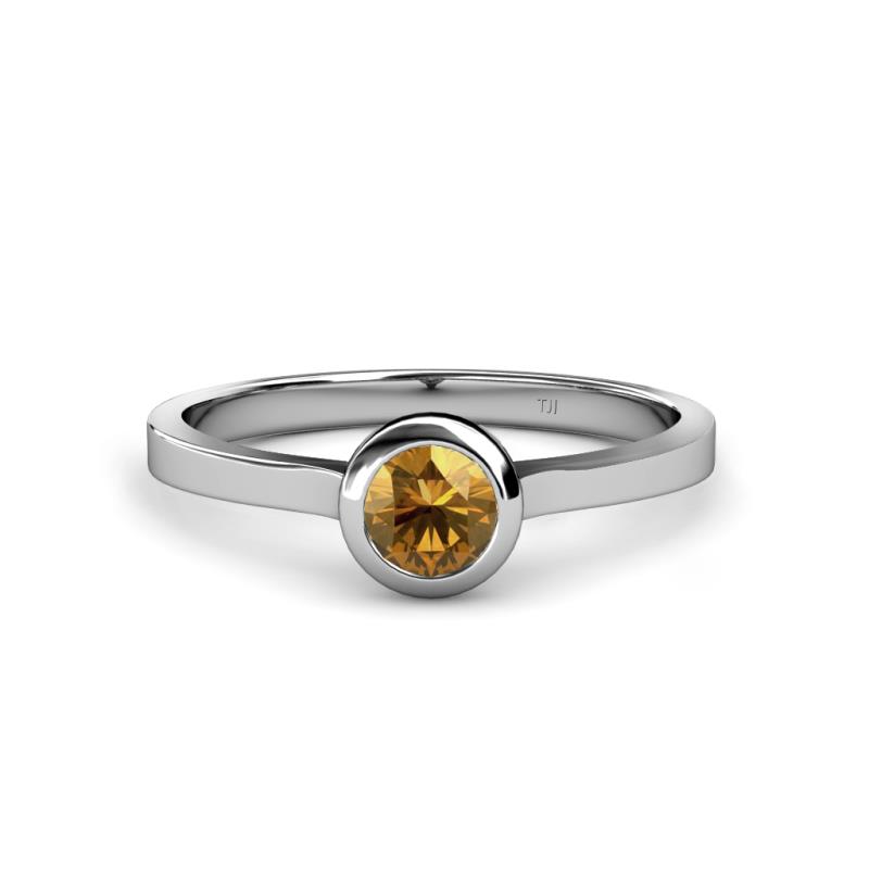 Natare 0.40 ct Citrine Round (5.00 mm) Solitaire Engagement Ring  