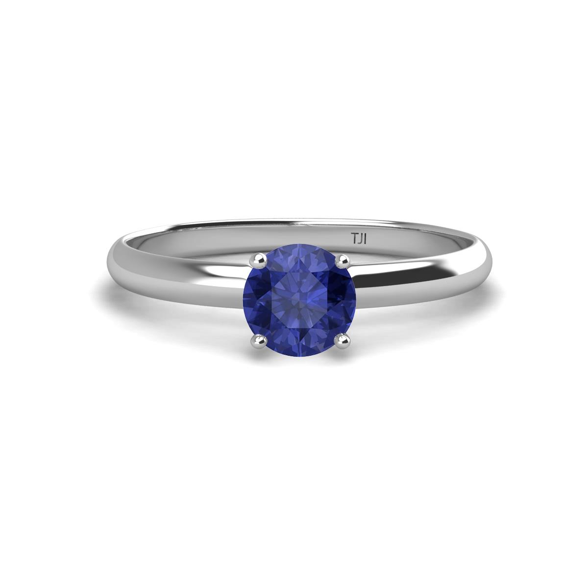 Solus Round Iolite Solitaire Engagement Ring  