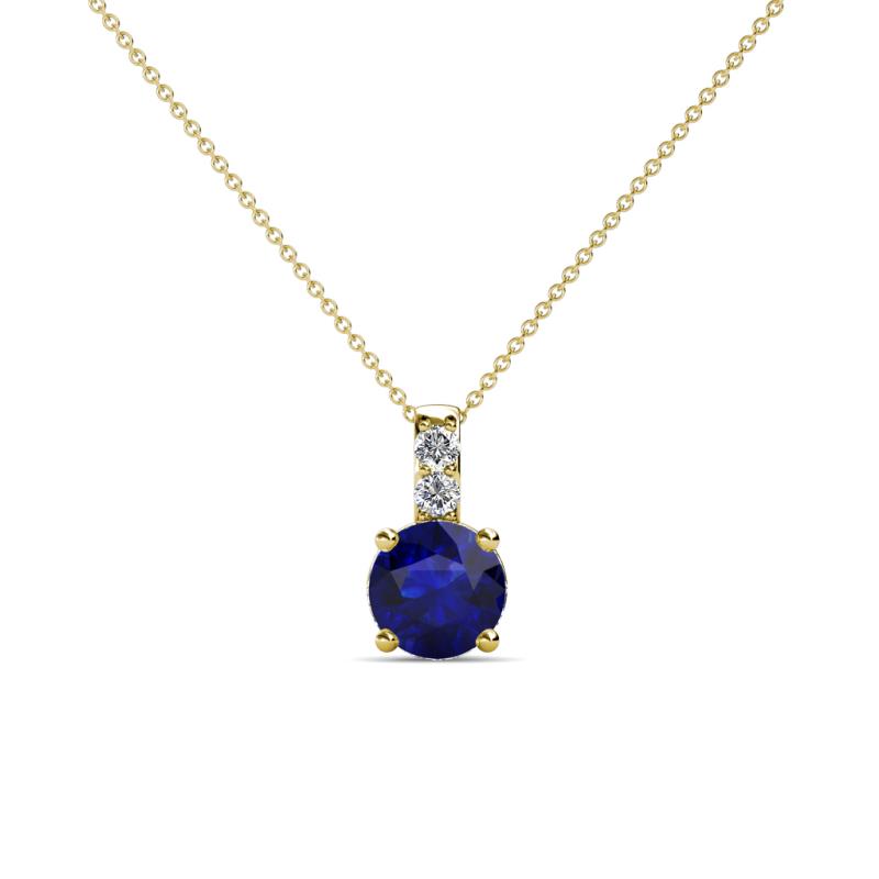 Celyn Blue Sapphire and Diamond Pendant 