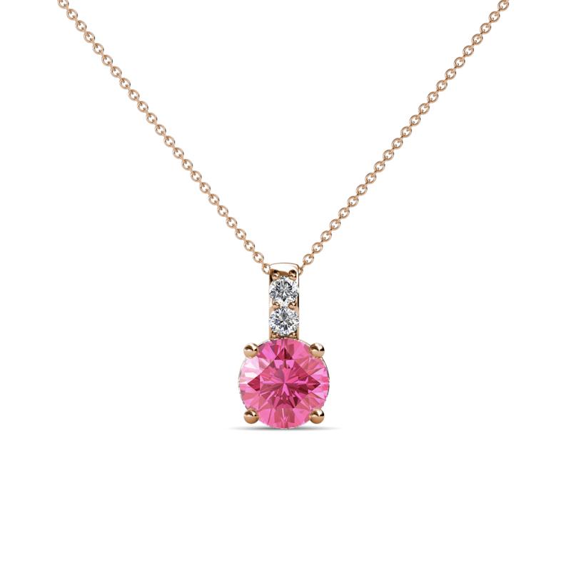 Celyn Pink Tourmaline and Diamond Pendant 