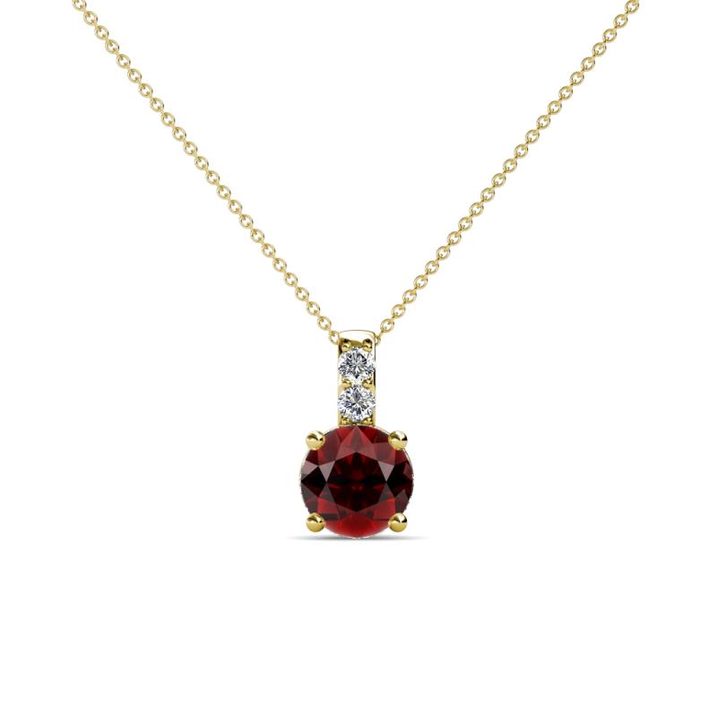 Celyn Red Garnet and Diamond Pendant 