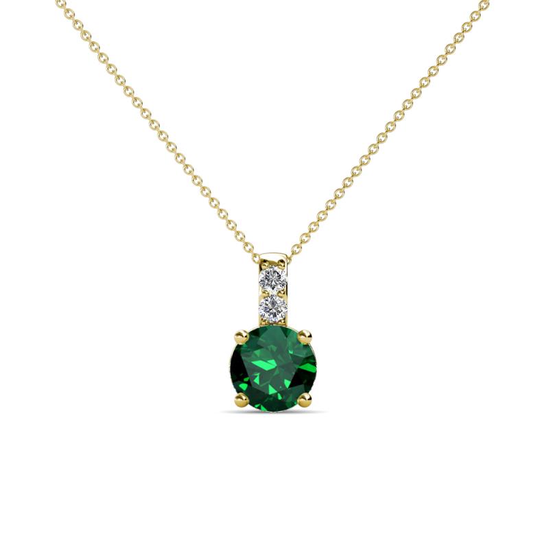 Celyn Emerald and Diamond Pendant 