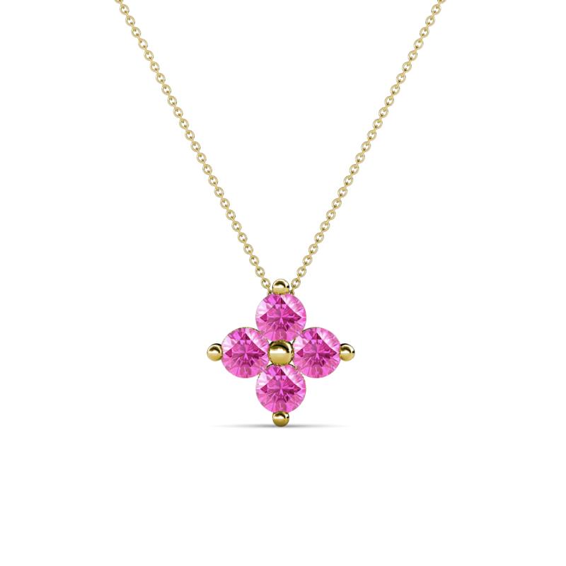 Anthea Pink Sapphire Floral Pendant 