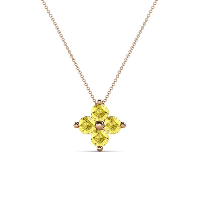 Anthea Yellow Sapphire Floral Pendant 