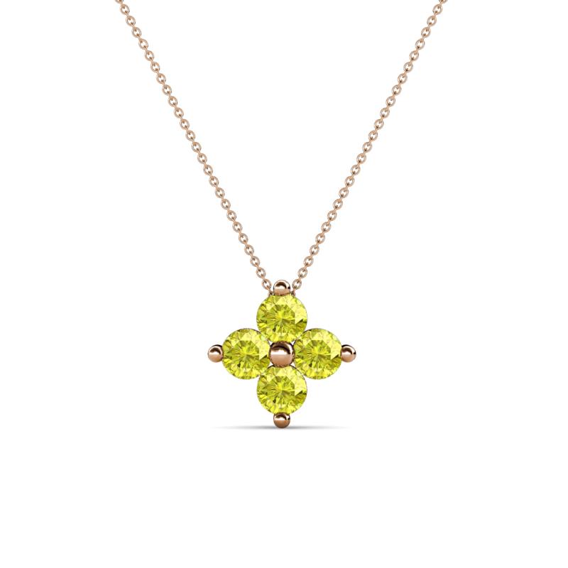 Anthea Yellow Diamond Floral Pendant 