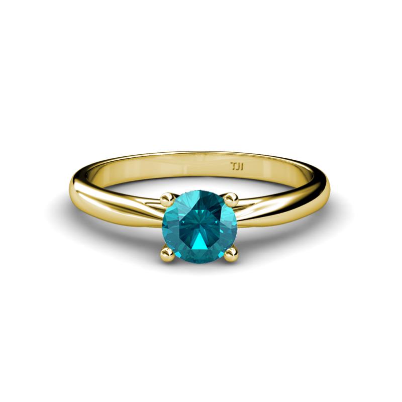 Celine 6.50 mm Round London Blue Topaz Solitaire Engagement Ring 