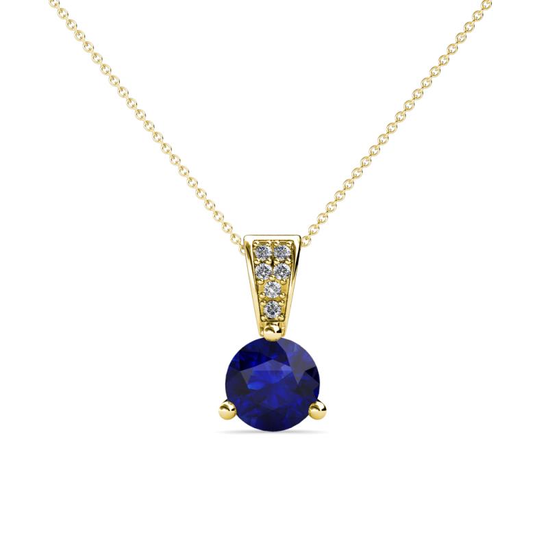 Florin Blue Sapphire and Diamond Pendant 