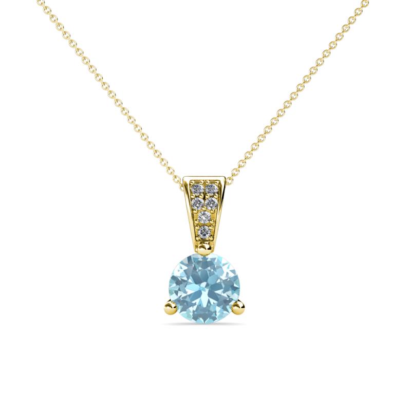 Florin Aquamarine and Diamond Pendant 