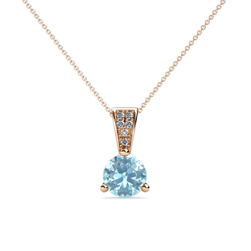 Florin Aquamarine and Diamond Pendant 