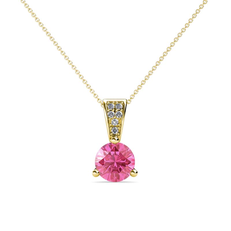 Florin Pink Tourmaline and Diamond Pendant 