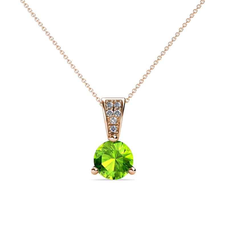 Florin Peridot and Diamond Pendant 