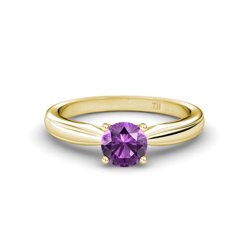 Adsila Amethyst Solitaire Engagement Ring 