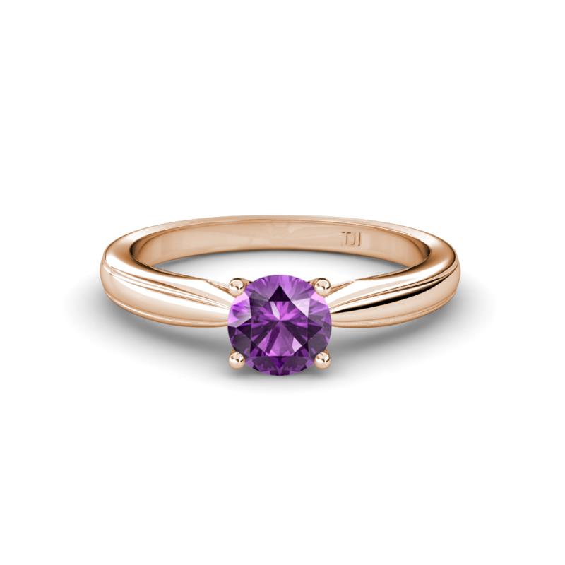 Adsila Amethyst Solitaire Engagement Ring 