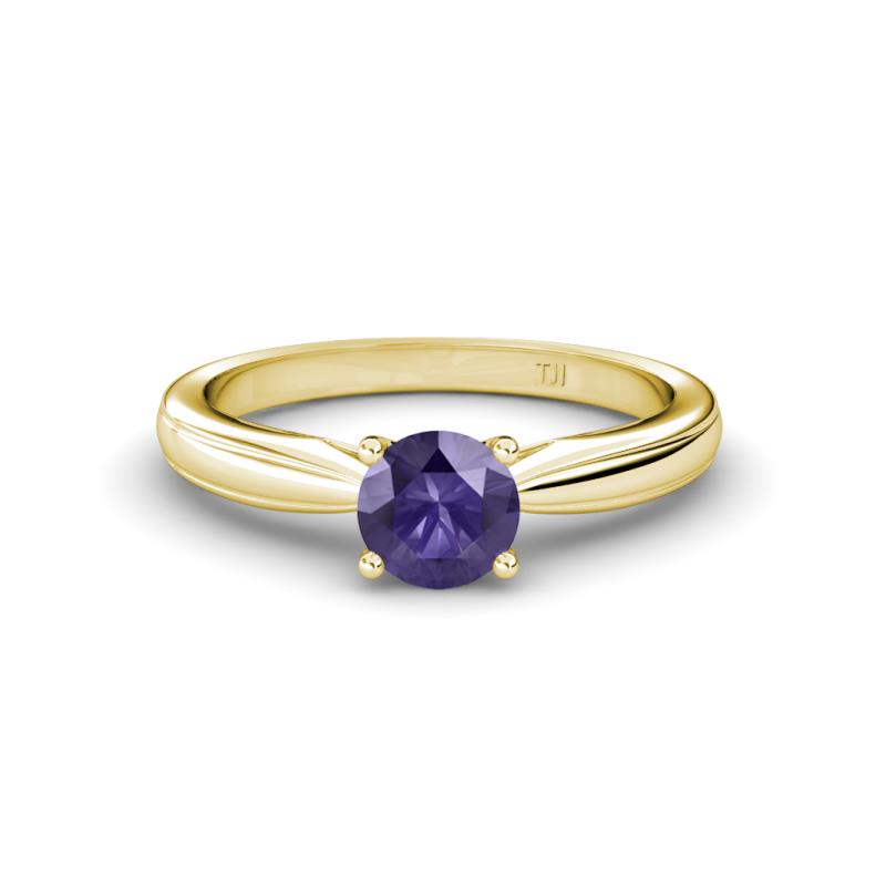Adsila Iolite Solitaire Engagement Ring 