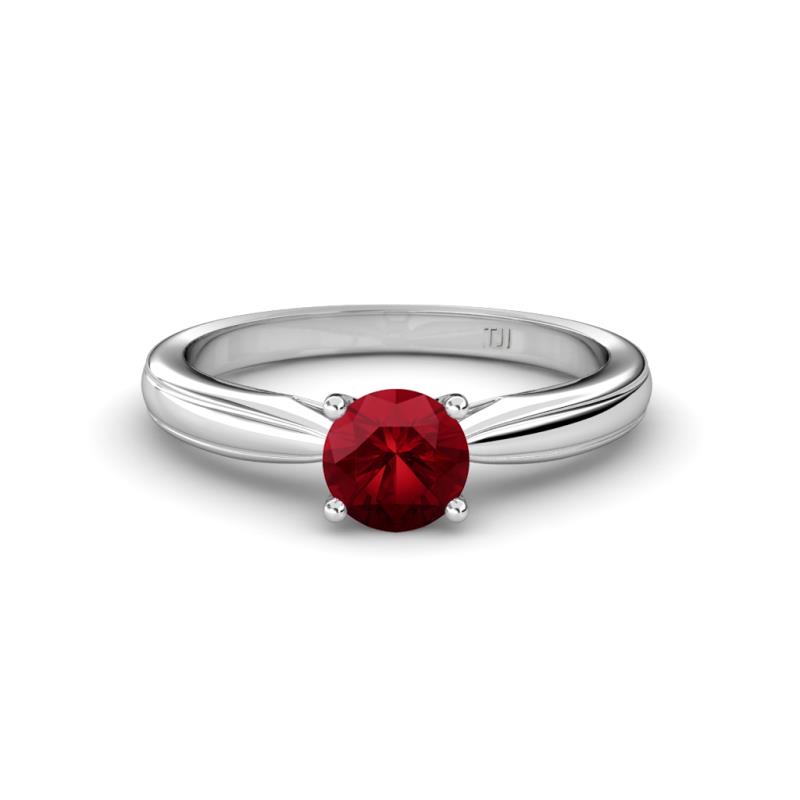 Adsila Ruby Solitaire Engagement Ring 