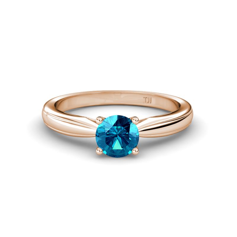 Adsila Blue Diamond Solitaire Engagement Ring 