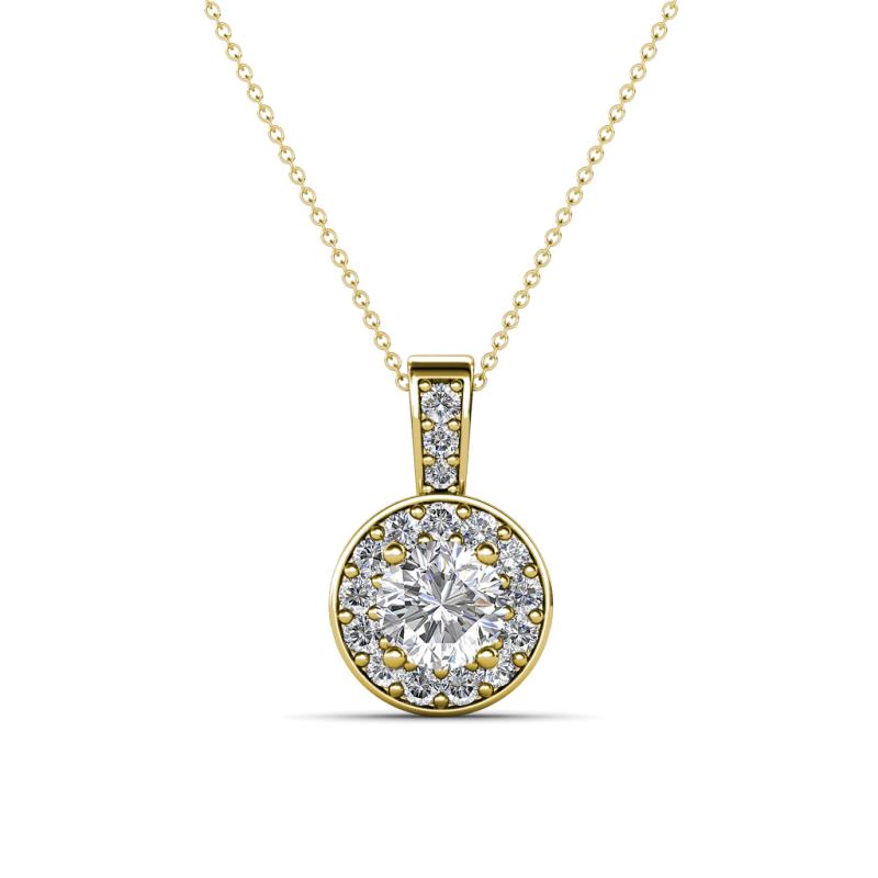 Astera Diamond Circle Halo Pendant 