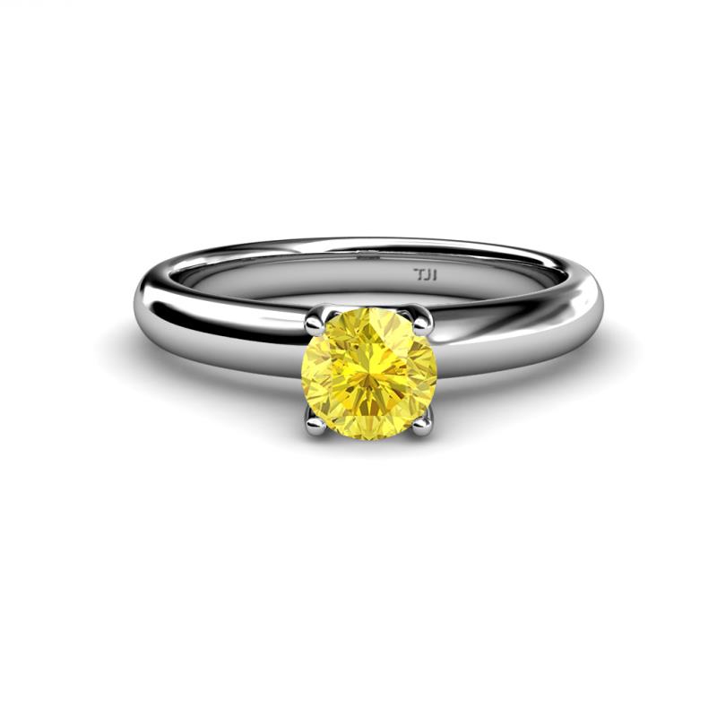 Bianca Yellow Sapphire Solitaire Engagement Ring 