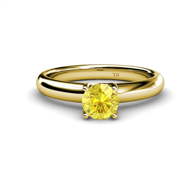 Bianca Yellow Sapphire Solitaire Engagement Ring 