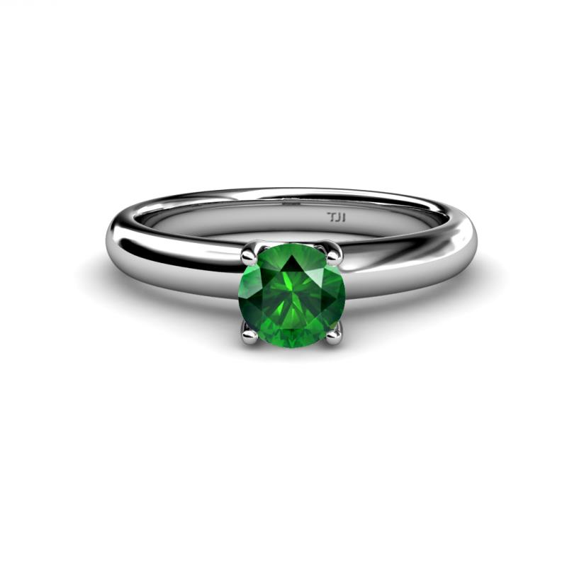 Bianca Emerald Solitaire Ring  