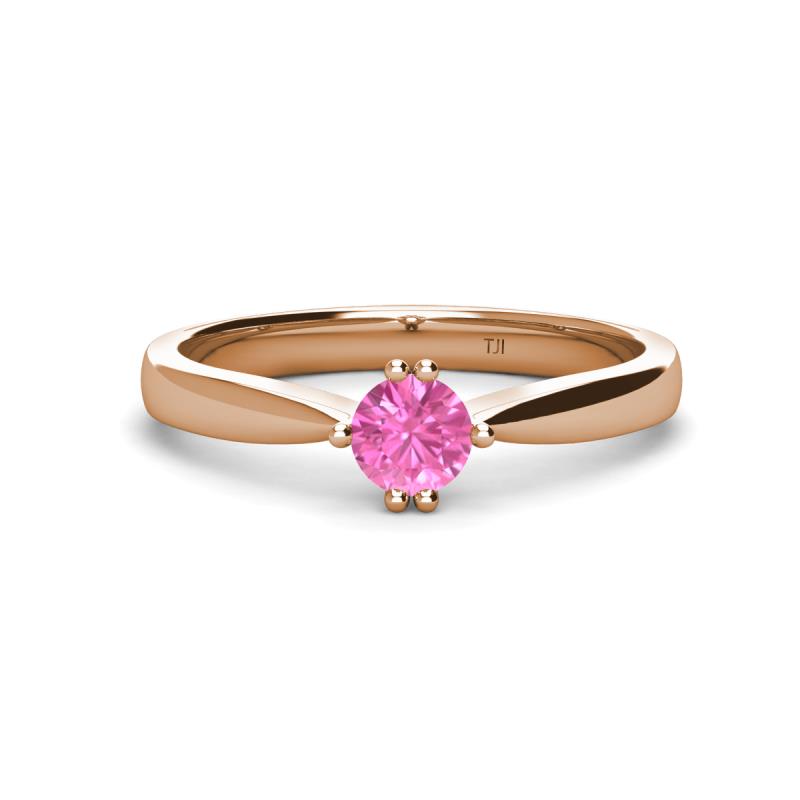 Isla 5.00 mm Round  Pink Sapphire Solitaire Engagement Ring  