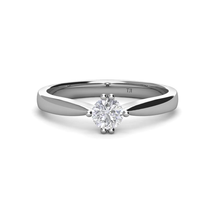 Isla 5.00 mm Round  White Sapphire Solitaire Engagement Ring  