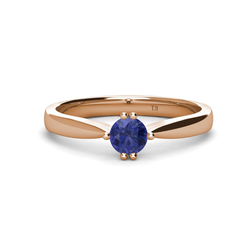 Isla 5.00 mm Round  Iolite Solitaire Engagement Ring  