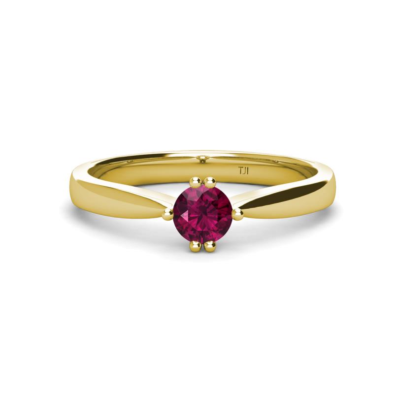 Isla 5.00 mm Round  Rhodolite Garnet Solitaire Engagement Ring  