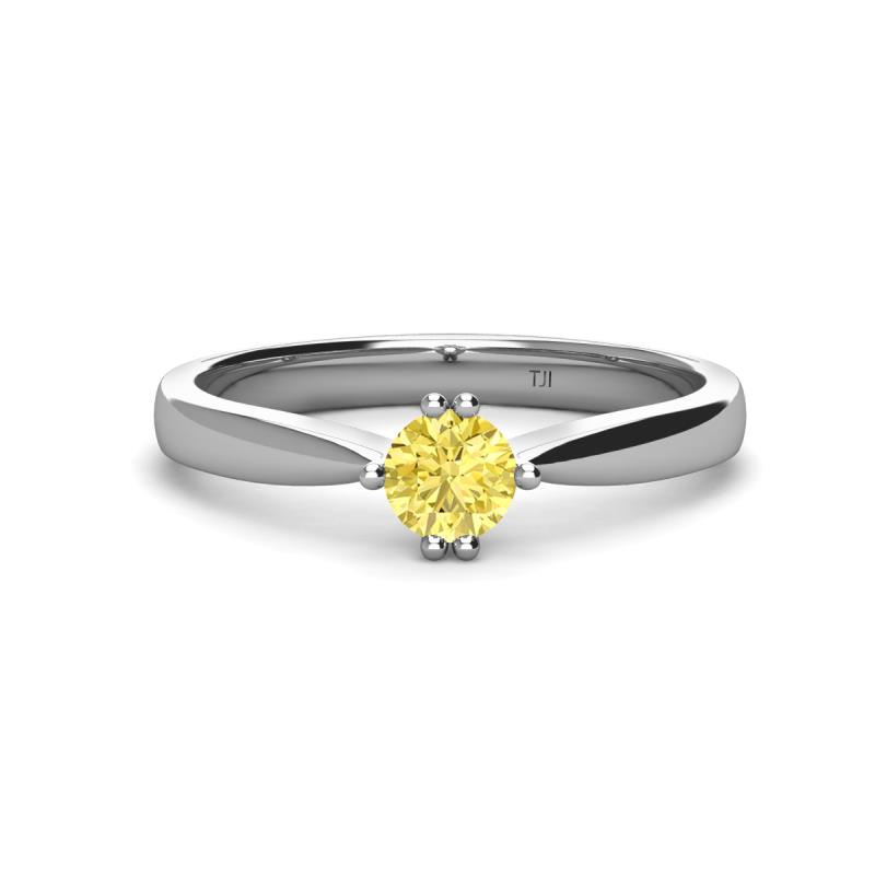 Isla 5.00 mm Round  Yellow Sapphire Solitaire Engagement Ring  