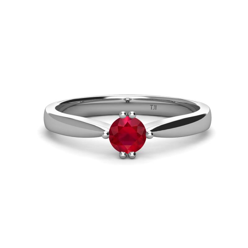 Isla 5.00 mm Round  Ruby Solitaire Engagement Ring  