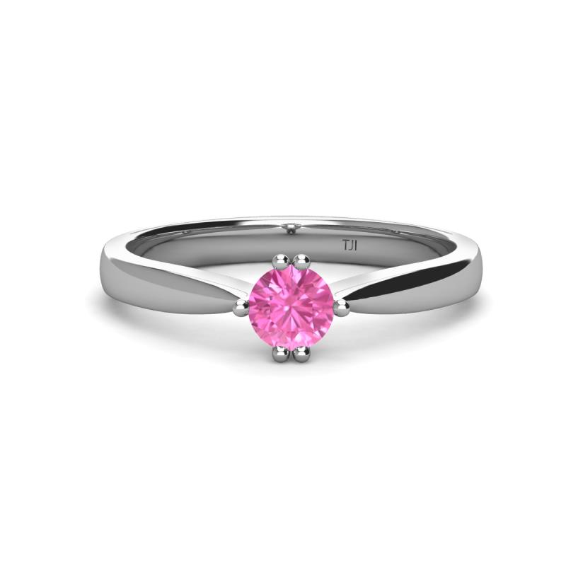 Isla 5.00 mm Round  Pink Sapphire Solitaire Engagement Ring  