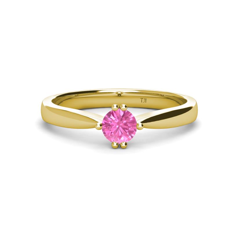 Isla 5.00 mm Round  Pink Sapphire Solitaire Engagement Ring  