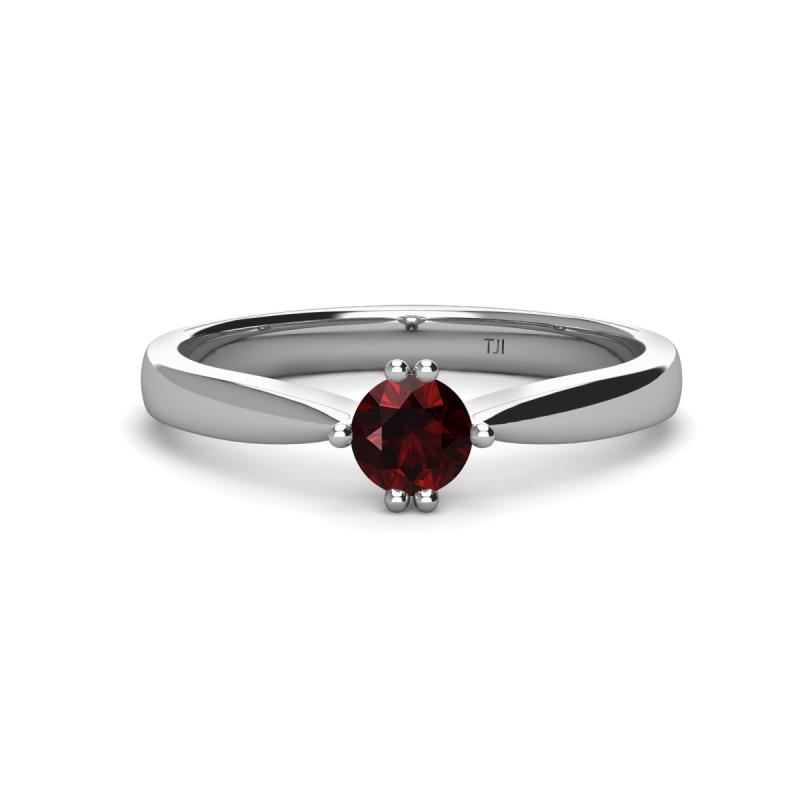 Isla 5.00 mm Round  Red Garnet Solitaire Engagement Ring  