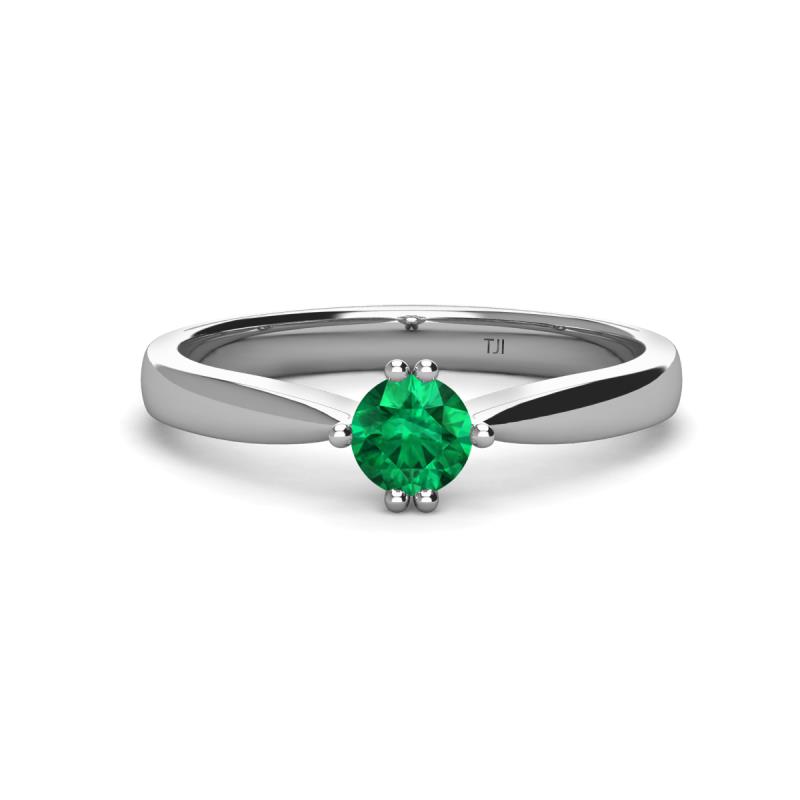 Isla 5.00 mm Round  Emerald Solitaire Engagement Ring  