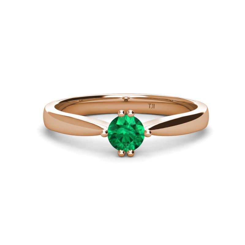 Isla 5.00 mm Round  Emerald Solitaire Engagement Ring  