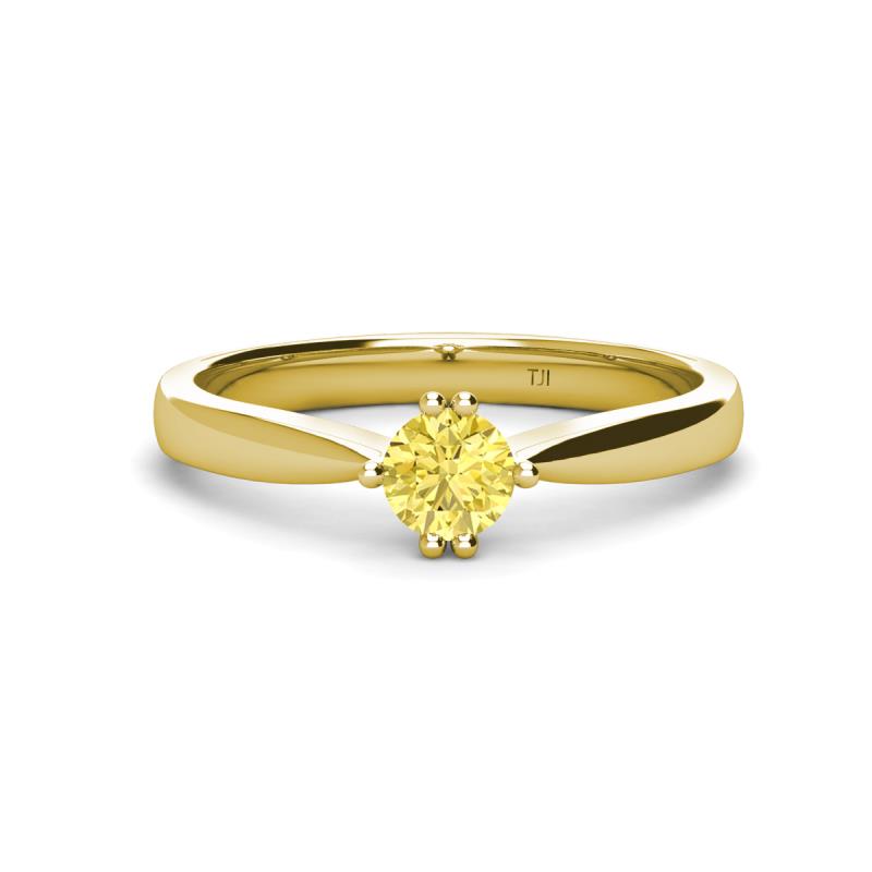 Isla 5.00 mm Round  Yellow Sapphire Solitaire Engagement Ring  