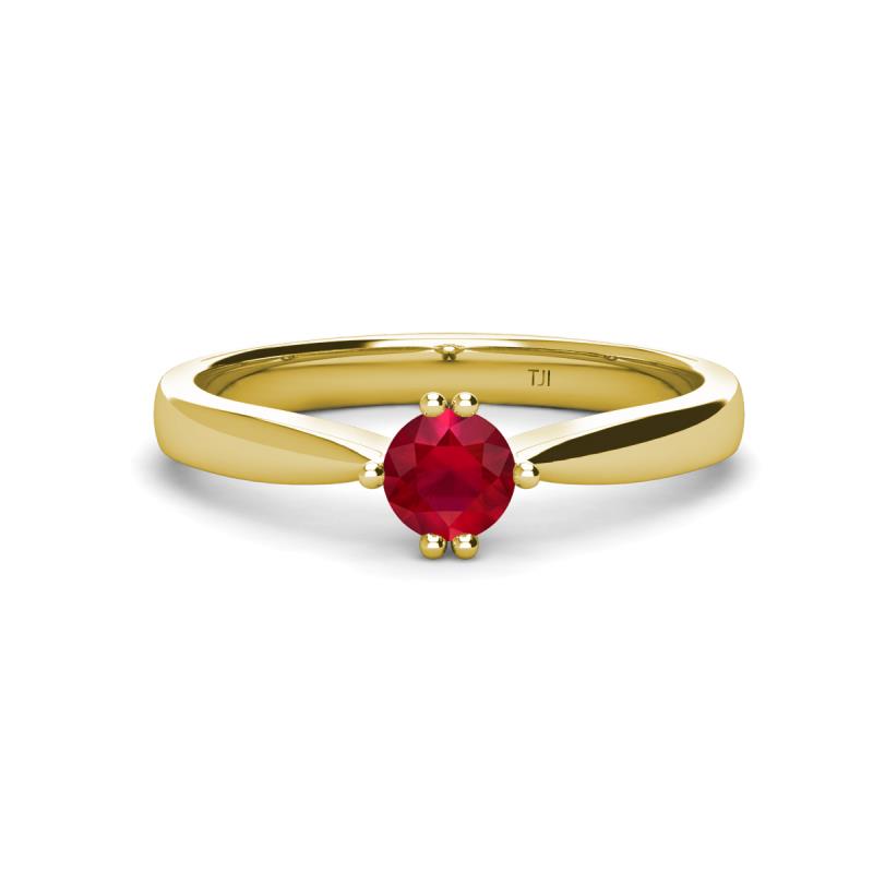 Isla 5.00 mm Round  Ruby Solitaire Engagement Ring  