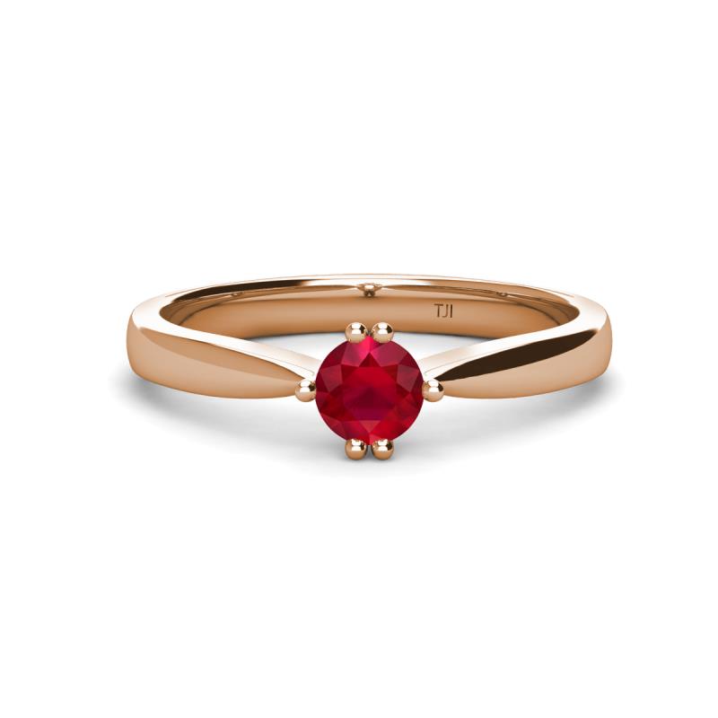 Isla 5.00 mm Round  Ruby Solitaire Engagement Ring  