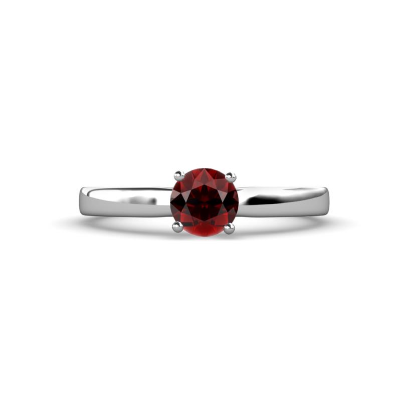 Annora Red Garnet Solitaire Engagement Ring 