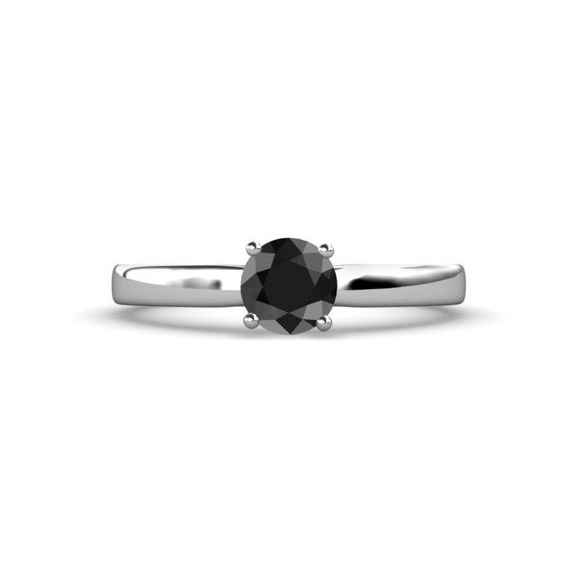 Annora Black Diamond Solitaire Engagement Ring 