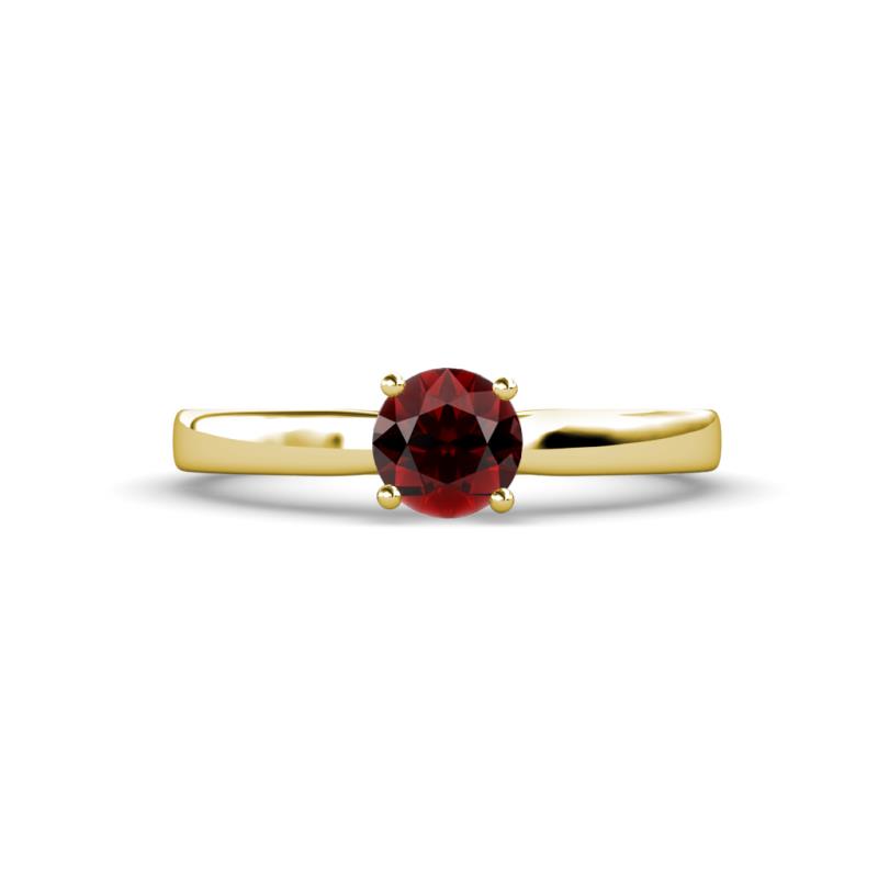 Annora Red Garnet Solitaire Engagement Ring 