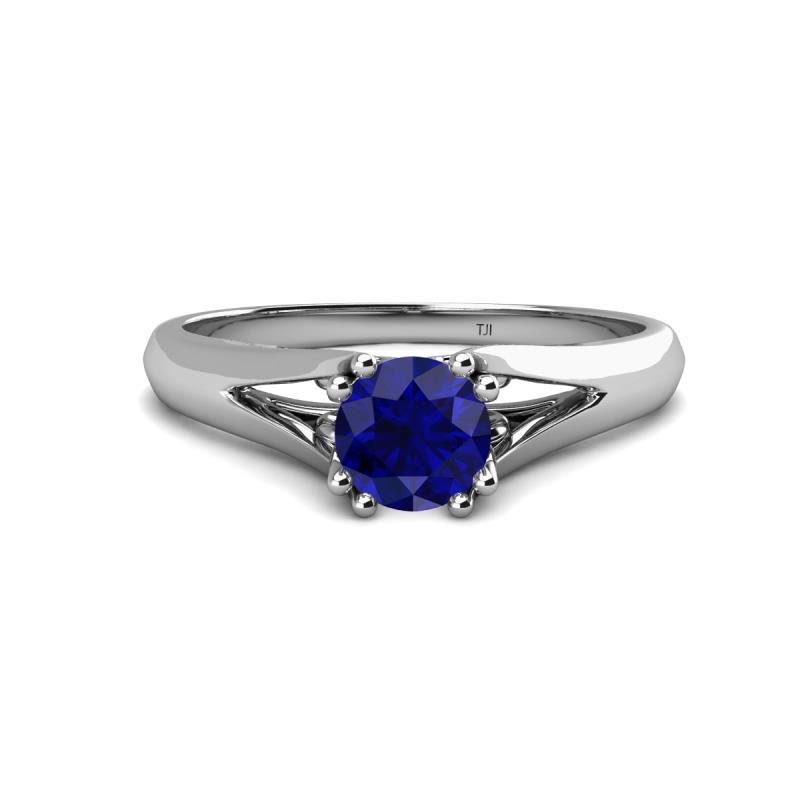 Adira 6.00 mm Round Blue Sapphire Solitaire Engagement Ring 