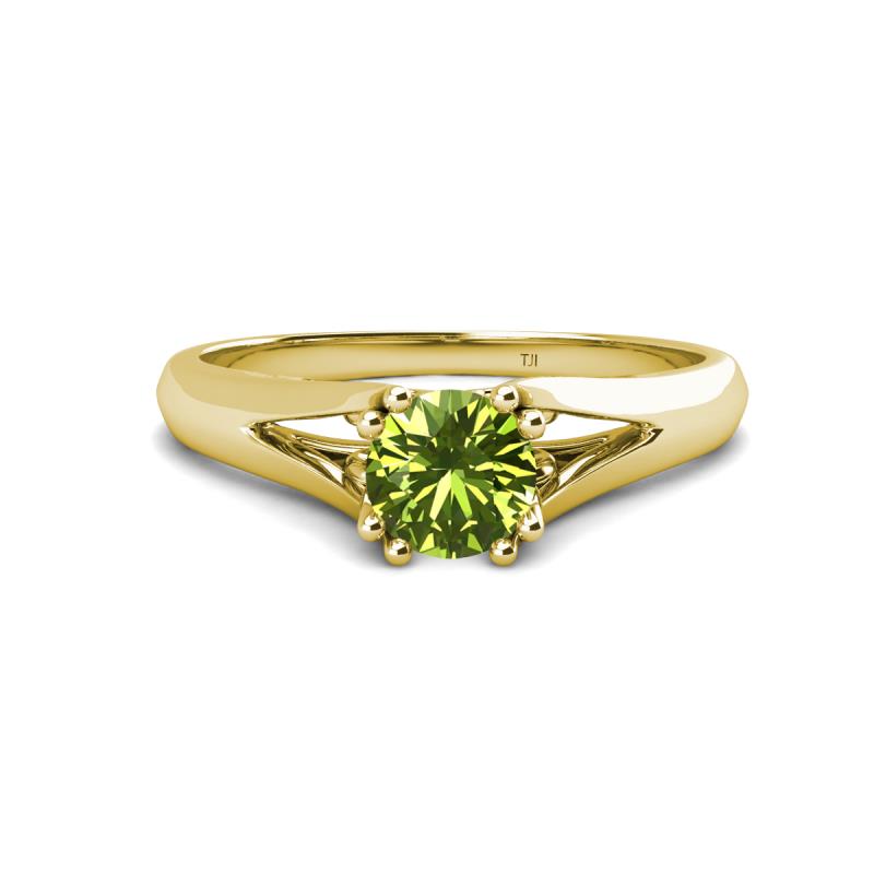 Adira 6.50 mm Round Peridot Solitaire Engagement Ring 