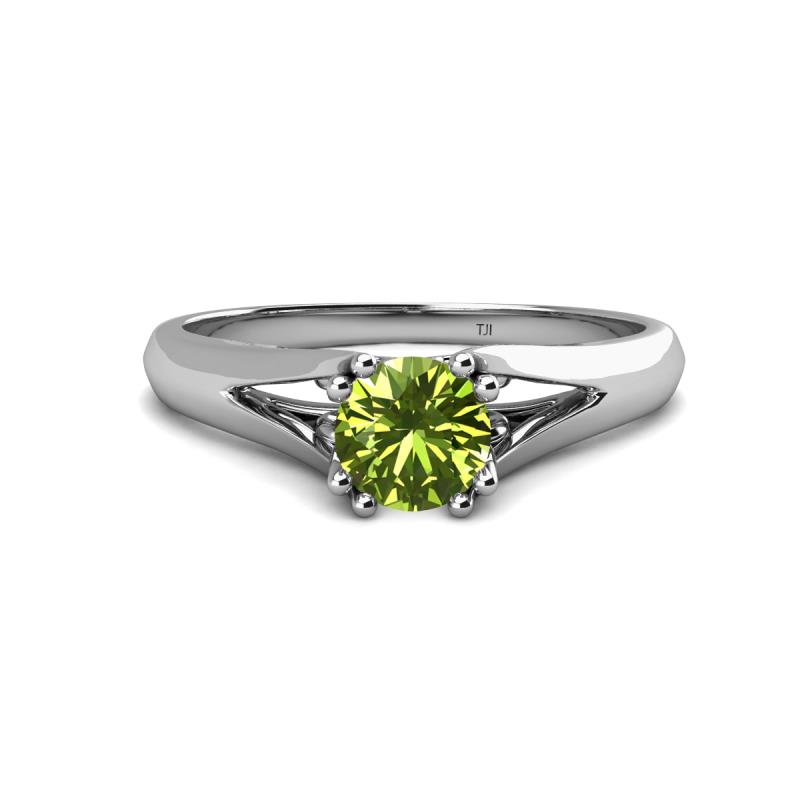 Adira 6.50 mm Round Peridot Solitaire Engagement Ring 