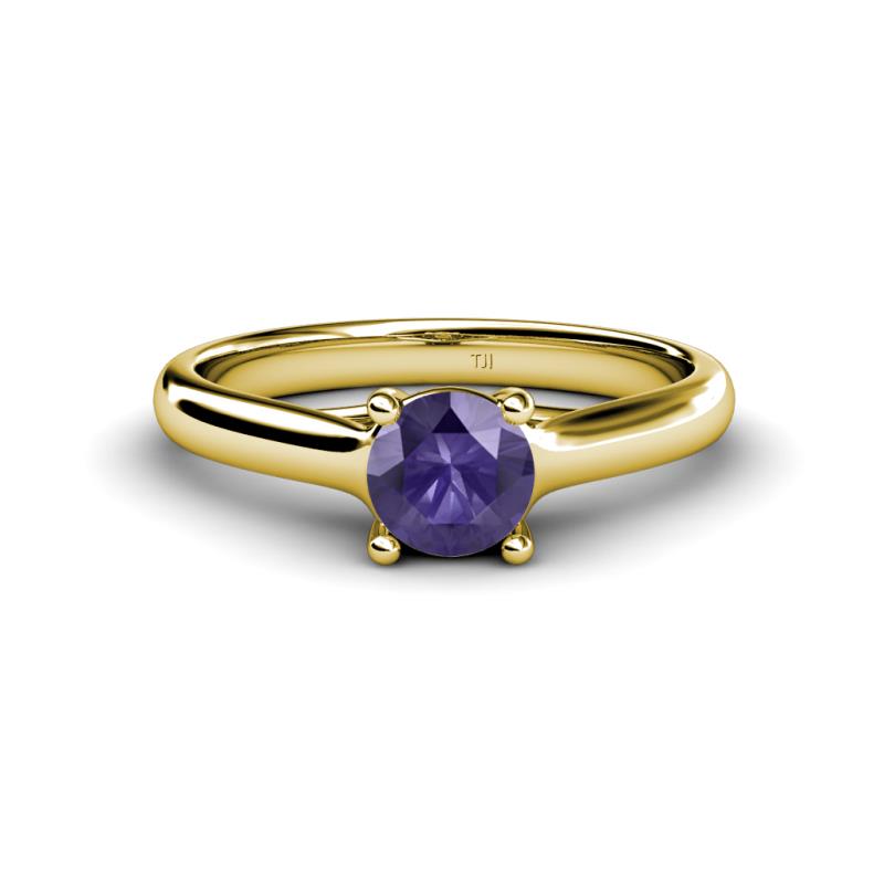 Corona Iolite Solitaire Engagement Ring 
