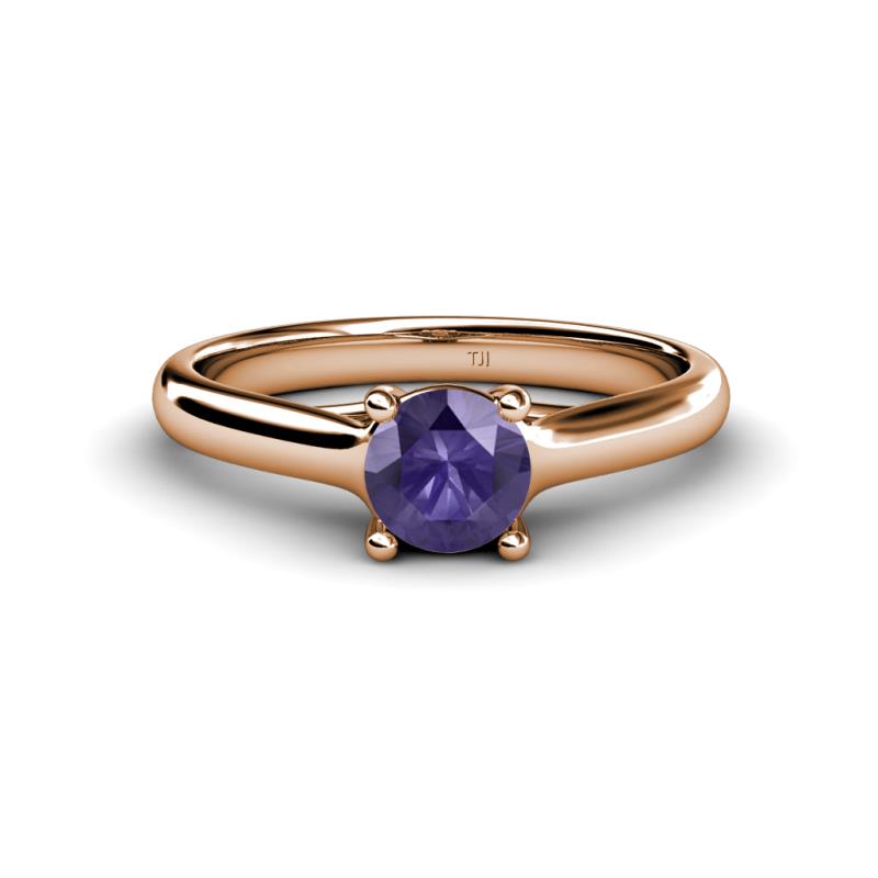 Corona Iolite Solitaire Engagement Ring 