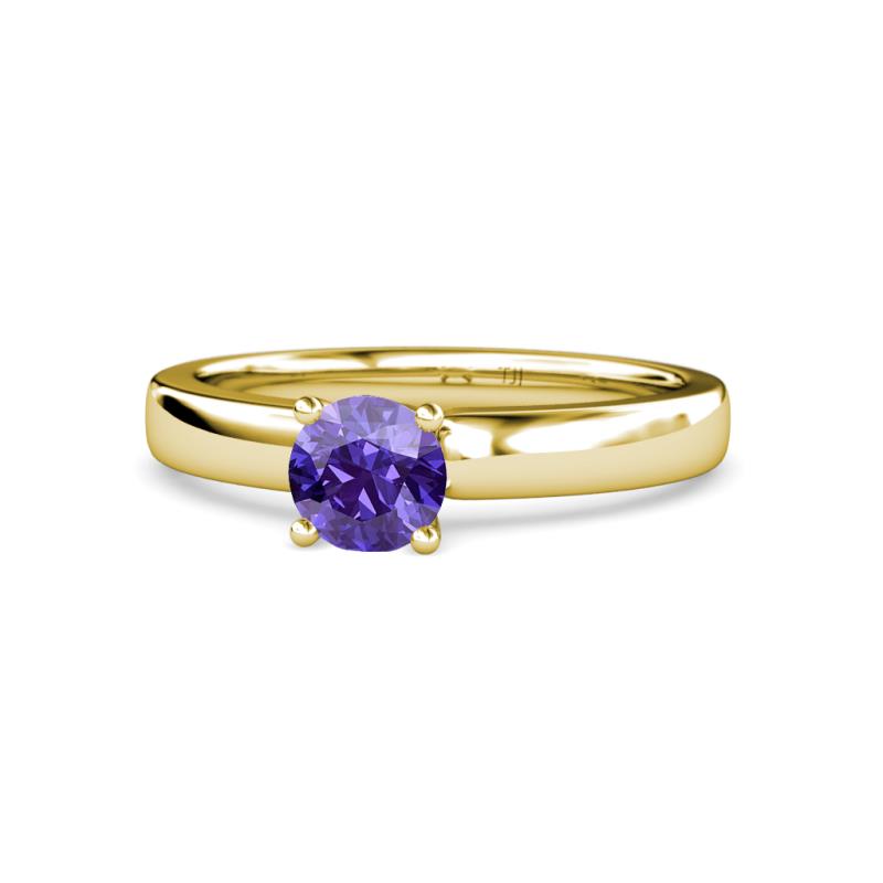 Kyle 6.50 mm Round Iolite Solitaire Engagement Ring 