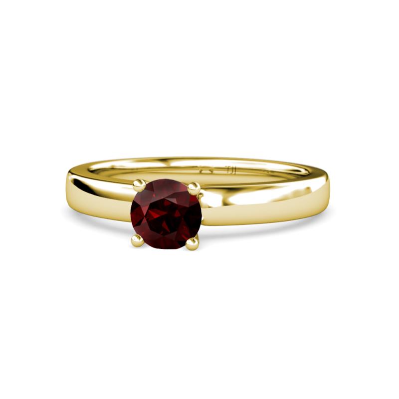 Kyle 6.50 mm Round Red Garnet Solitaire Engagement Ring 