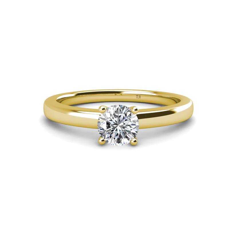 Kyle GIA Certified 6.50 mm Round Diamond Solitaire Engagement Ring 