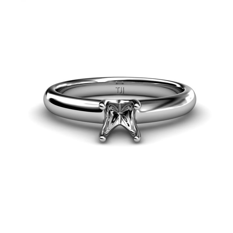 Bianca Semi Mount Engagement Ring Four Prong Semi Mount Womens Solitaire Engagement Ring Setting Platinum